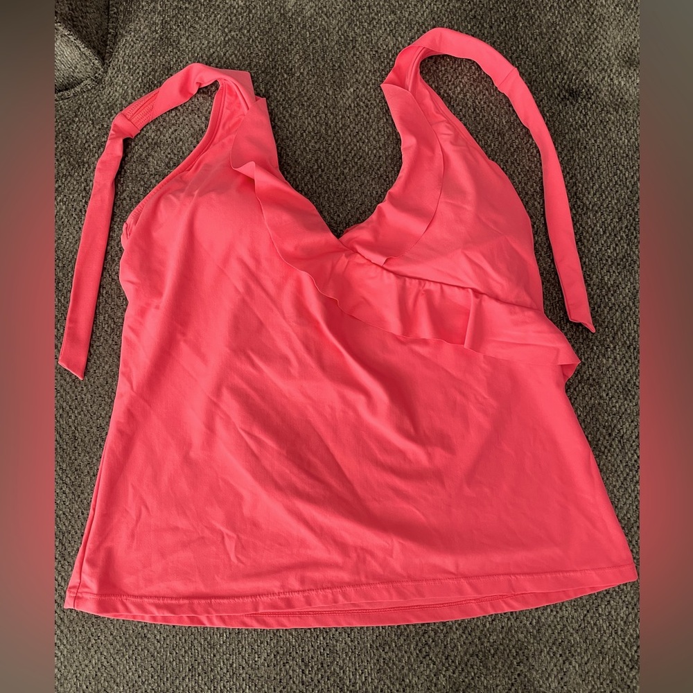 Women’s, APT 9, Tankini TOP ONLY, SIZE XL, HALTER style, Coral Color